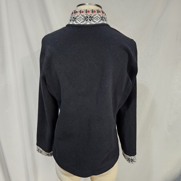 L.L. BEAN Vintage Women's M Nordic Snowflake Fleece Jacket - Picture 7 of 8
